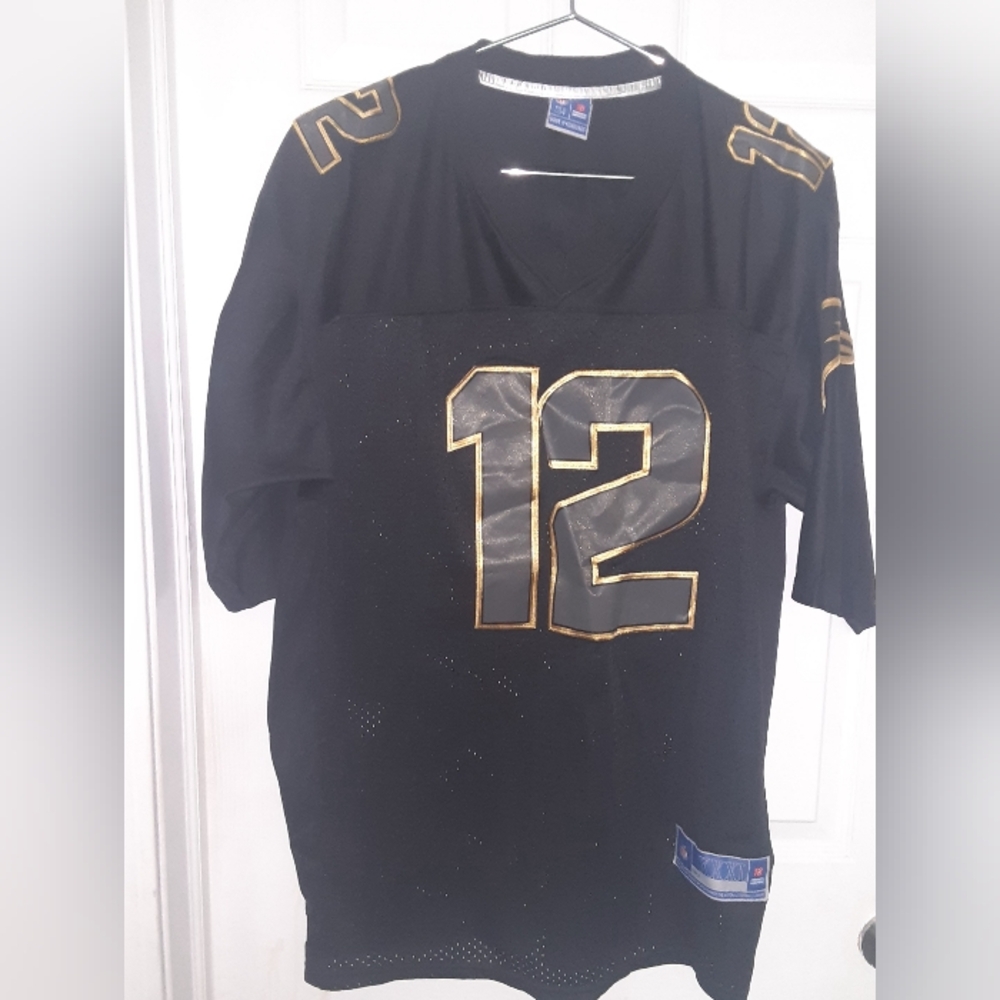 Tom Brady New England Patriots #12 NFL Black & Gold Jersey XXXL